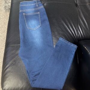 Fashion Nova Dark Blue Skinny Jeans